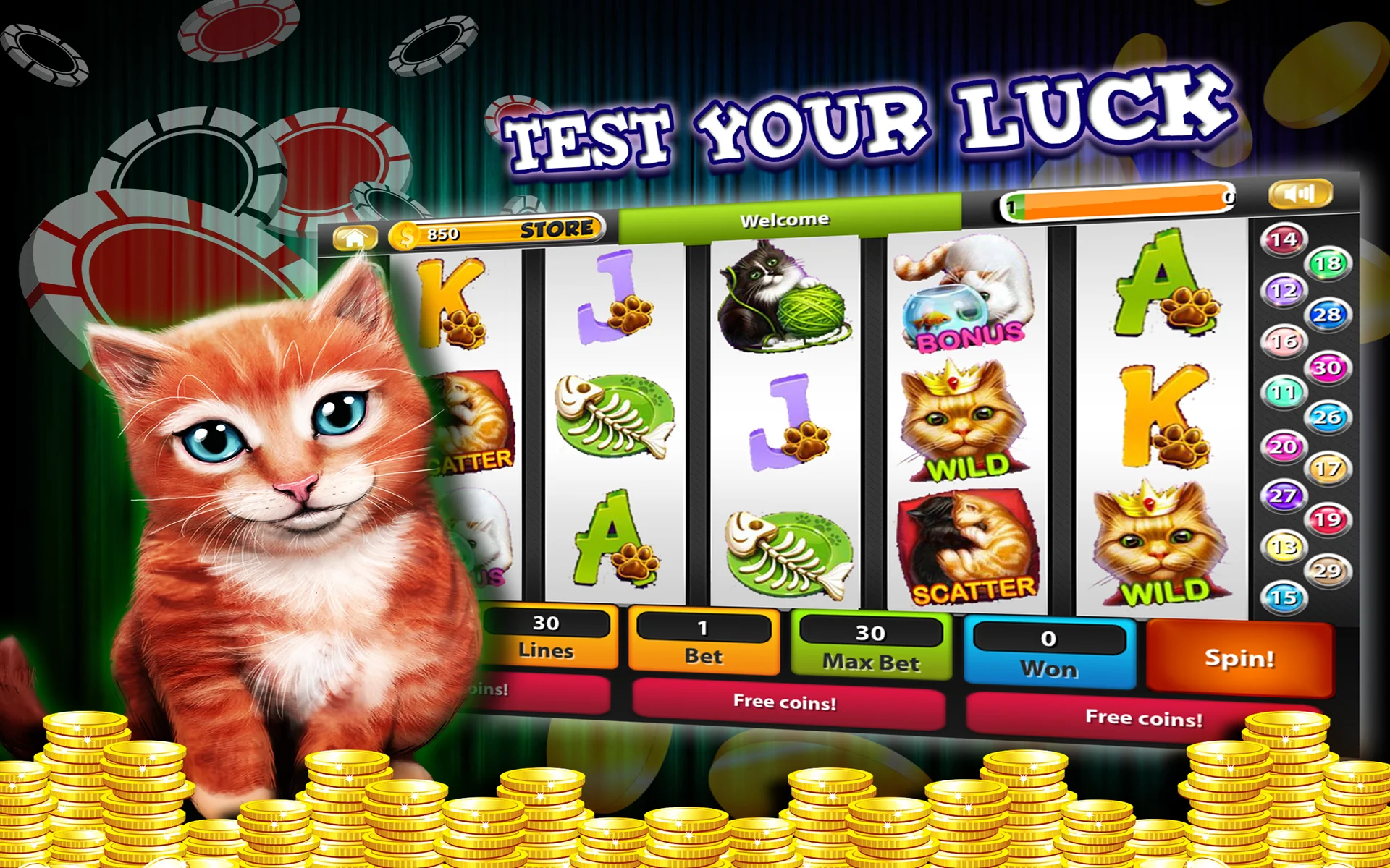 Live-Aktivitäten und Widgets im Social Casino